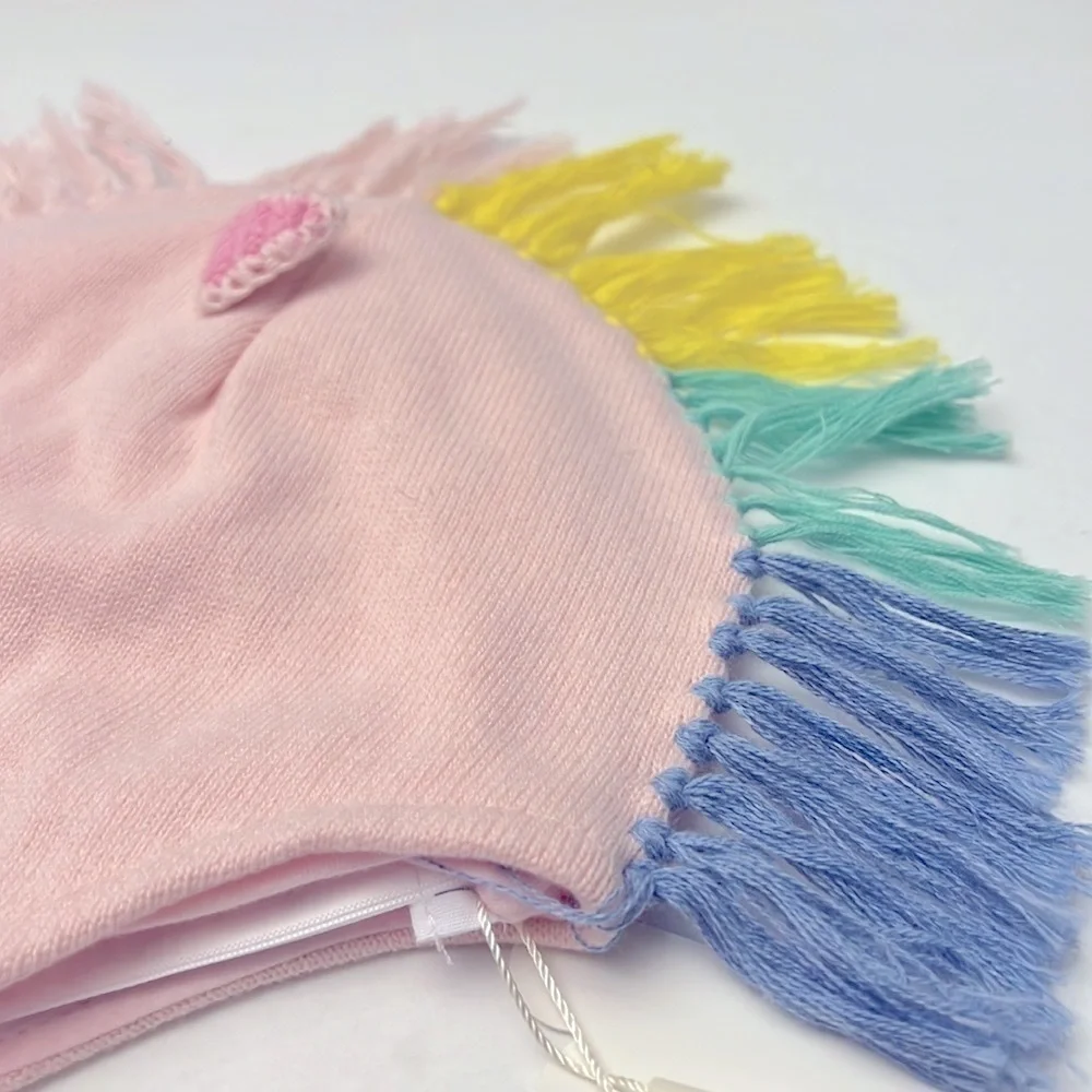 Angel Dear Pink Rainbow Unicorn Infant Baby Hat Bonnet New NWT size 2-3